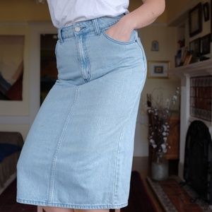 High-Waisted Denim Skirt